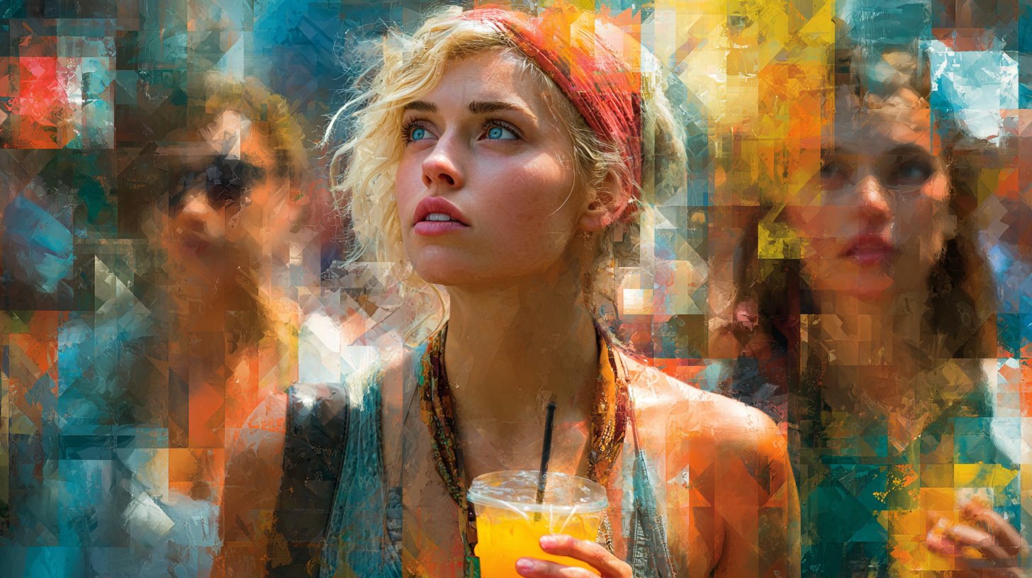 Ein lebendiger Marktplatz mit Menschen im Trendshopping.