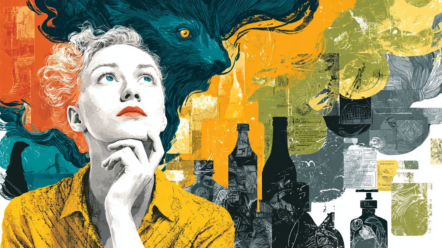 Eine nachdenkliche Person über Trends und Entscheidungen.