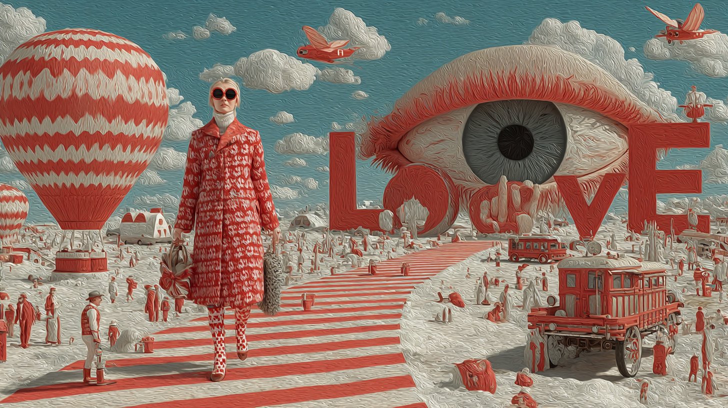 Kreative Werbung, die Verbraucher anzieht und beeinflusst.