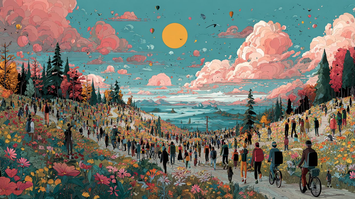 Energiegeladenes Abenteuer inmitten einer lebendigen Natur.