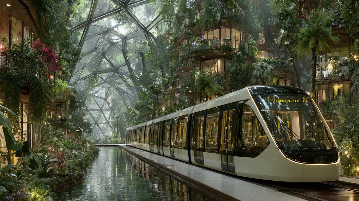 Eine nachhaltige Stadt mit grünen Parks und umweltfreundlicher Architektur.