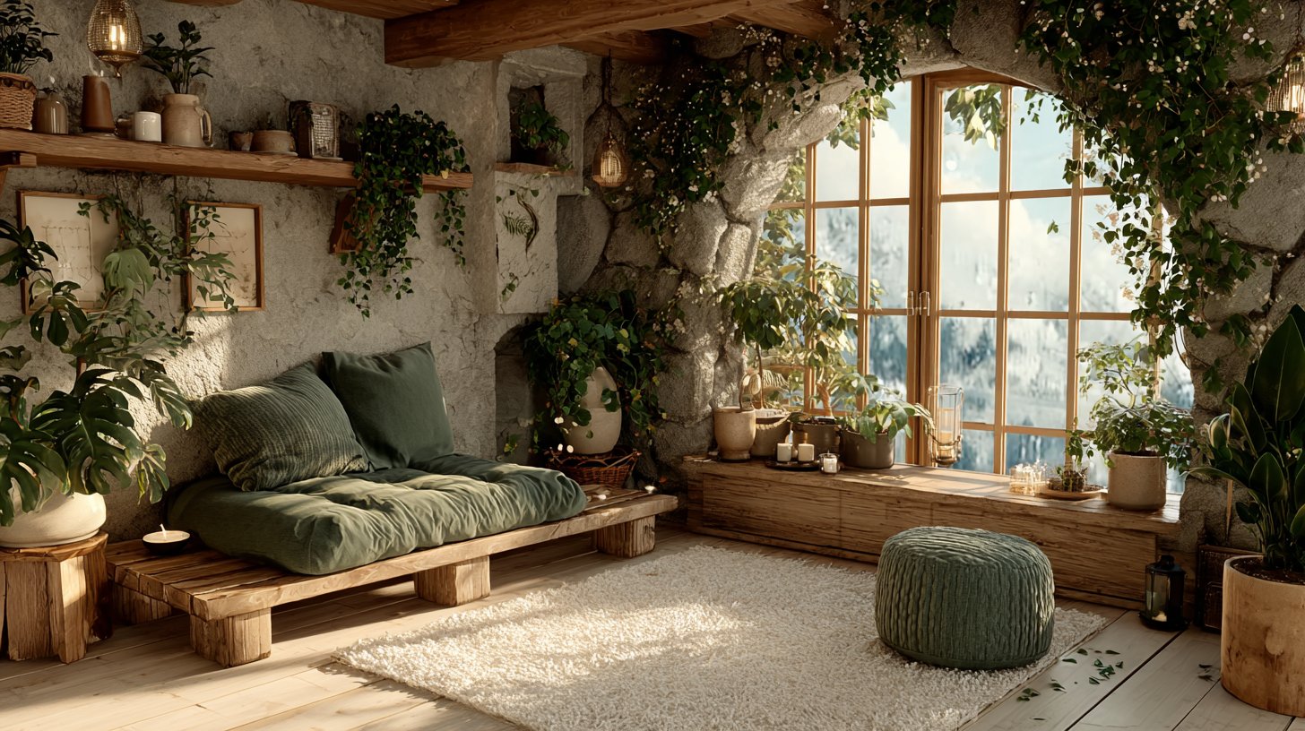 Ein gemütlicher Raum, der Kreativität und Wohlbefinden fördert.