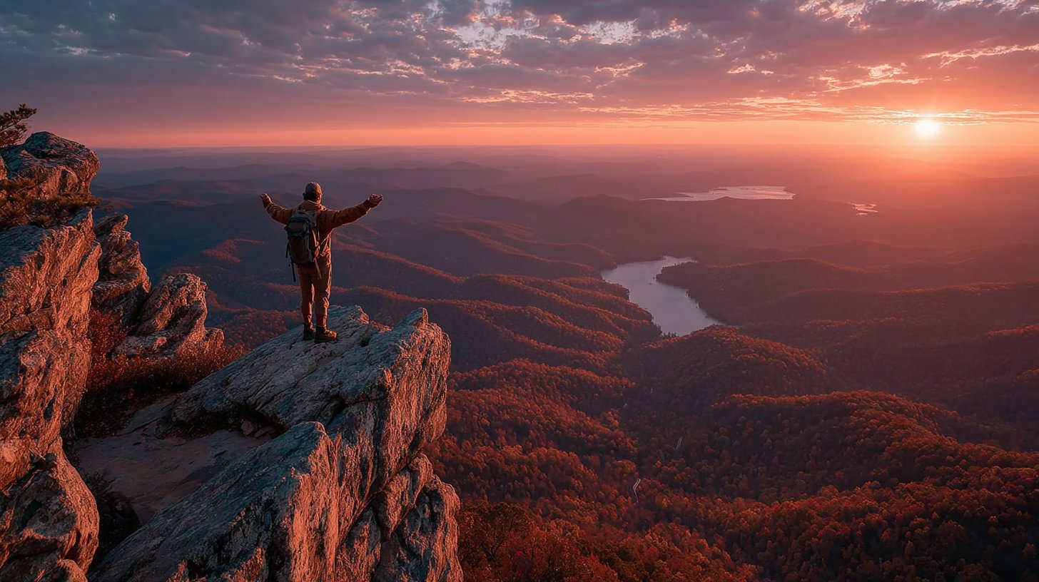 Lebe den Moment am Klippenrand.