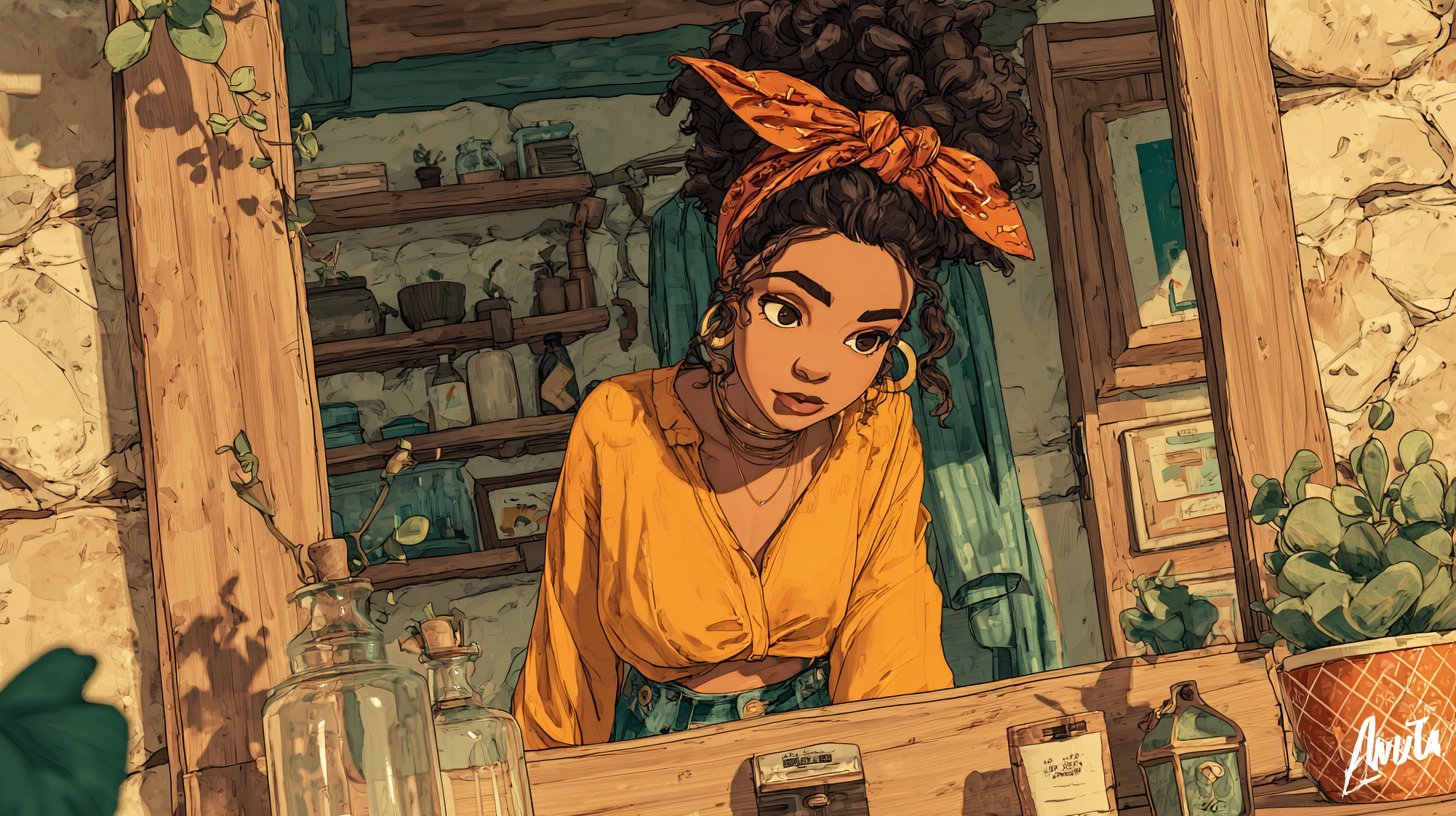 Selbstliebe spiegelt sich im mir.