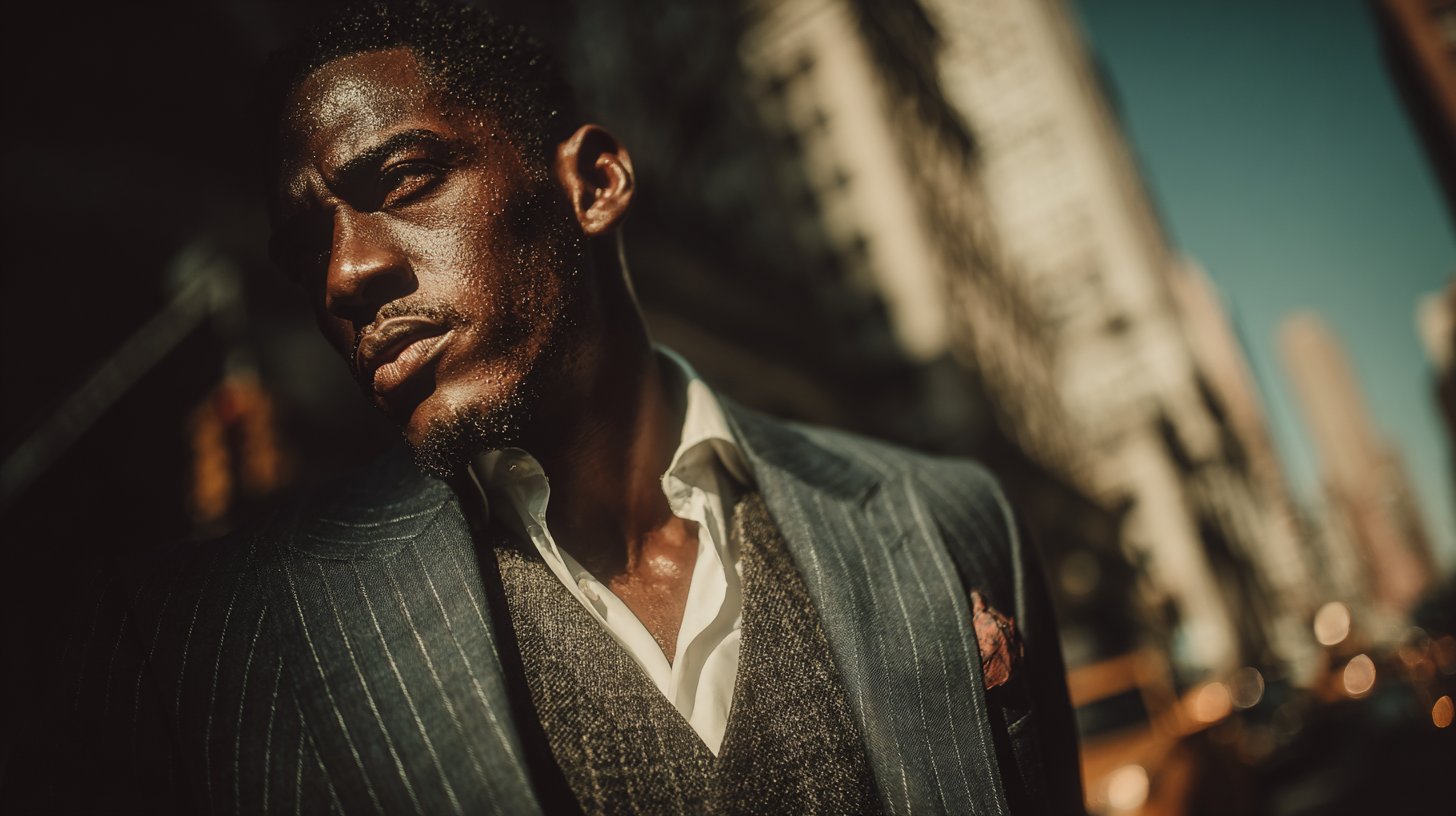 Porträt eines ehrgeizigen Steinbocks in einem urbanen Umfeld.