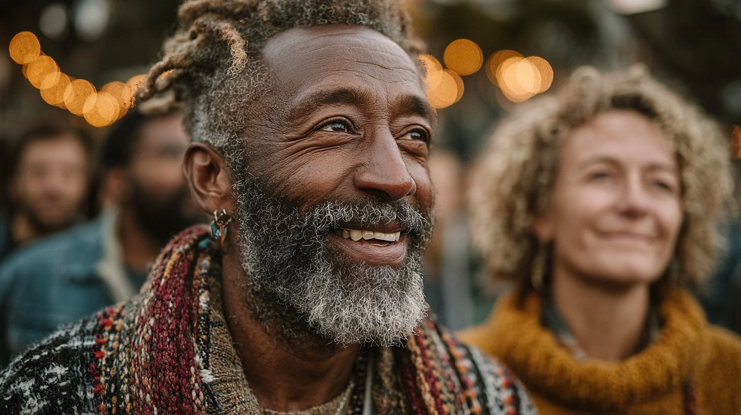 Gemeinsam stärker durch Dankbarkeit in einem unterstützenden Kreis von Freunden.