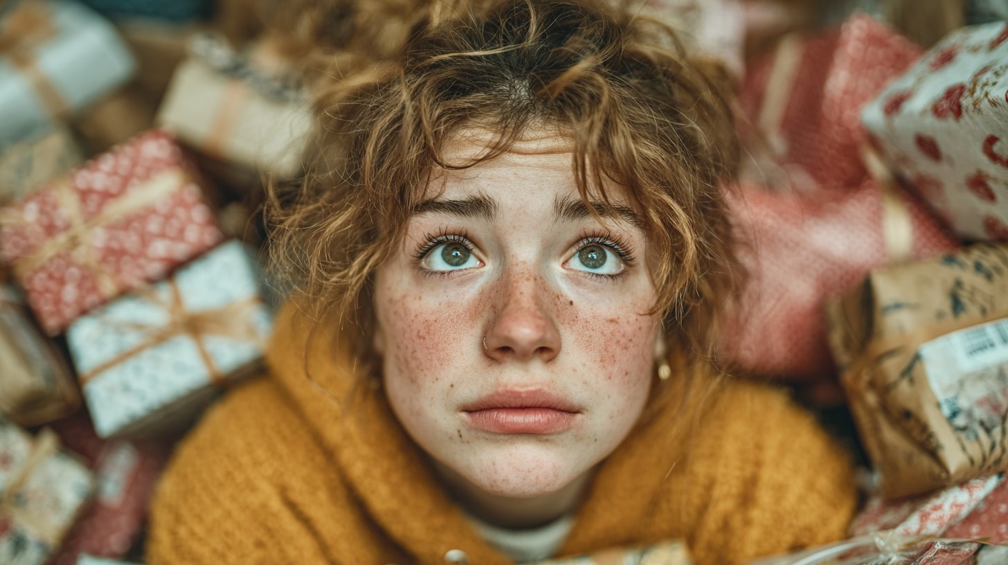 Überladen mit Geschenken, aber innerlich enttäuscht und unerkannt.