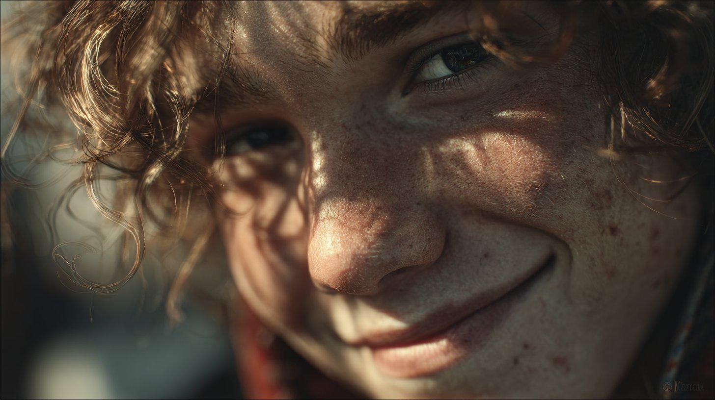 Der geborene Freund strahlt Freude aus.