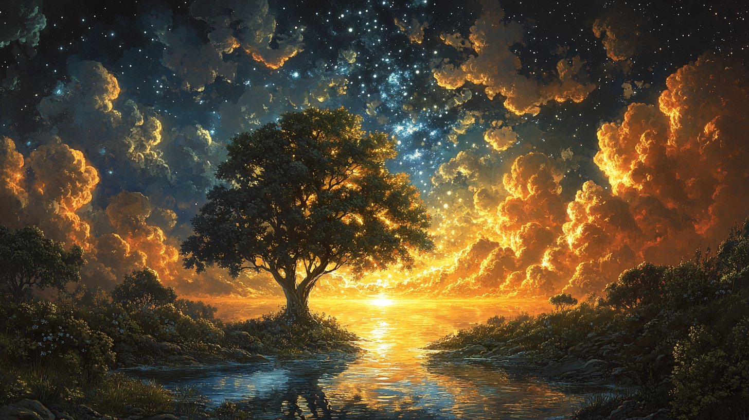 A stunning transition from forest to cityscape.