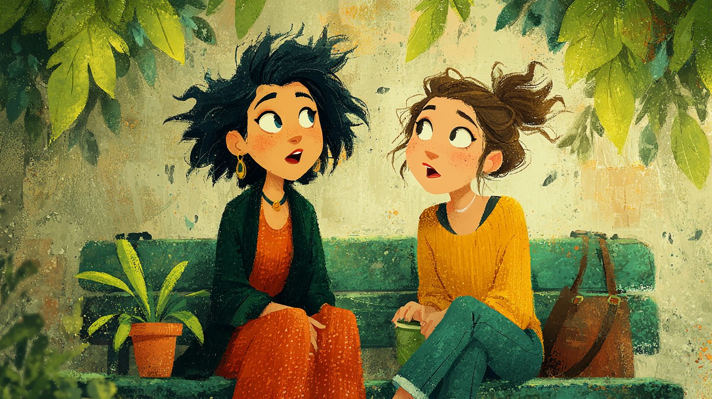 Herzliche Unterhaltung zwischen Freunden.