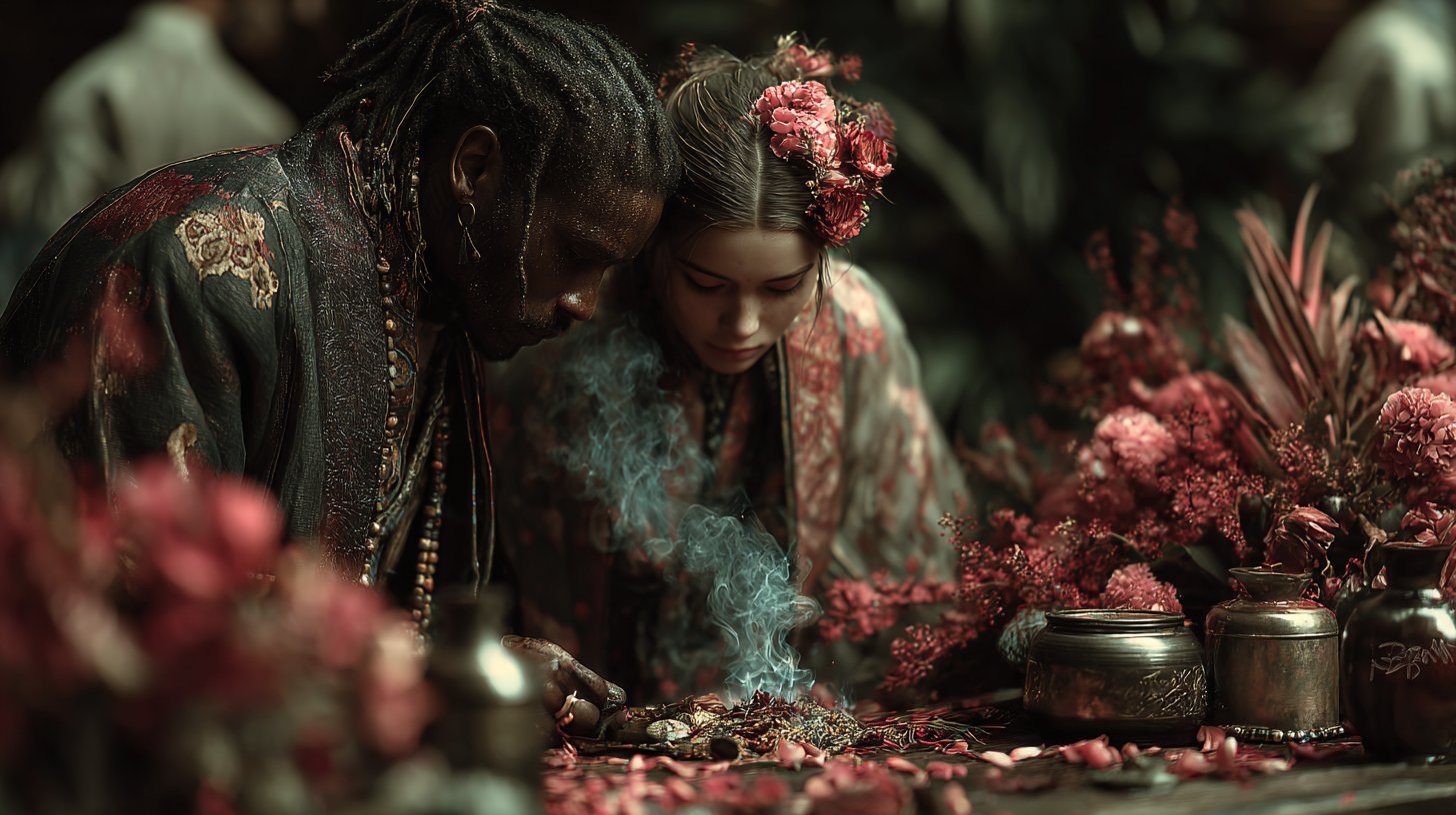 Ein schöner Moment der Verbindung durch gemeinsame Rituale.