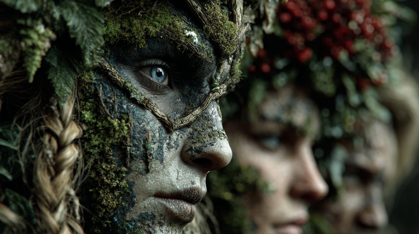 Erdige Wächterinnen der Erdzeichen, verwurzelt in der Natur.