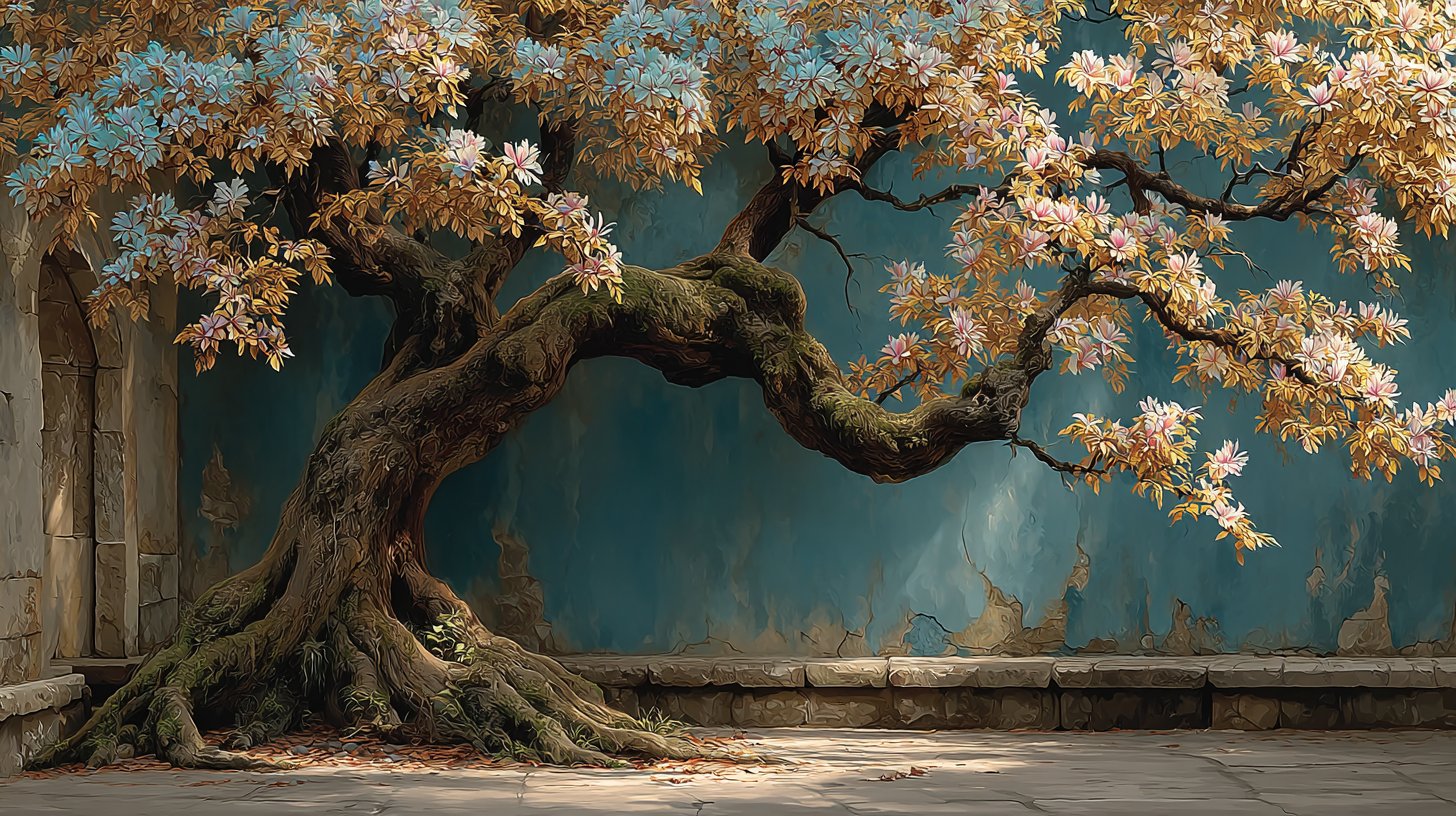 Un arbre majestueux symbolisant croissance et résilience.