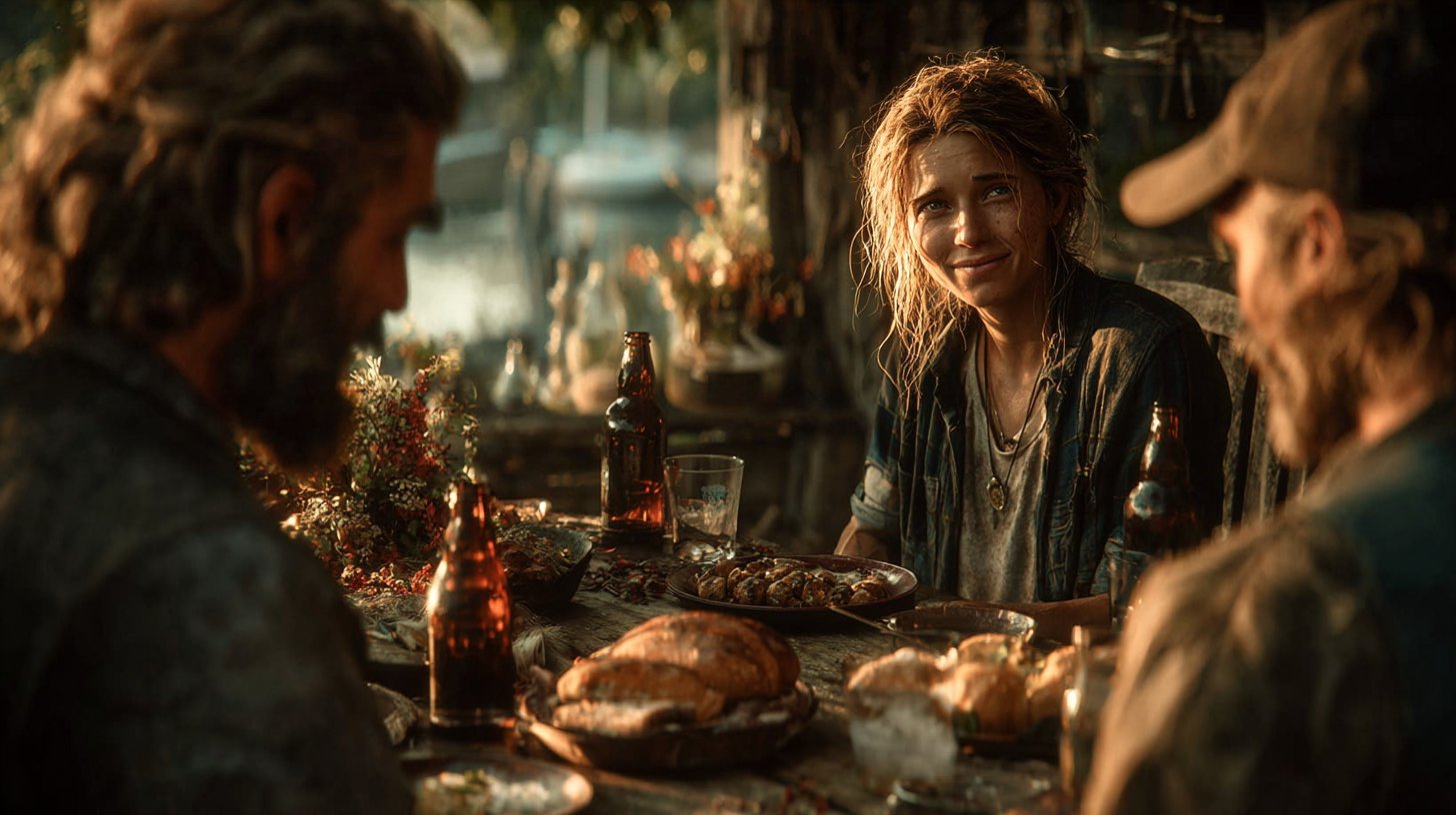 Freunde teilen an einem Tisch wertvolle Gespräche.