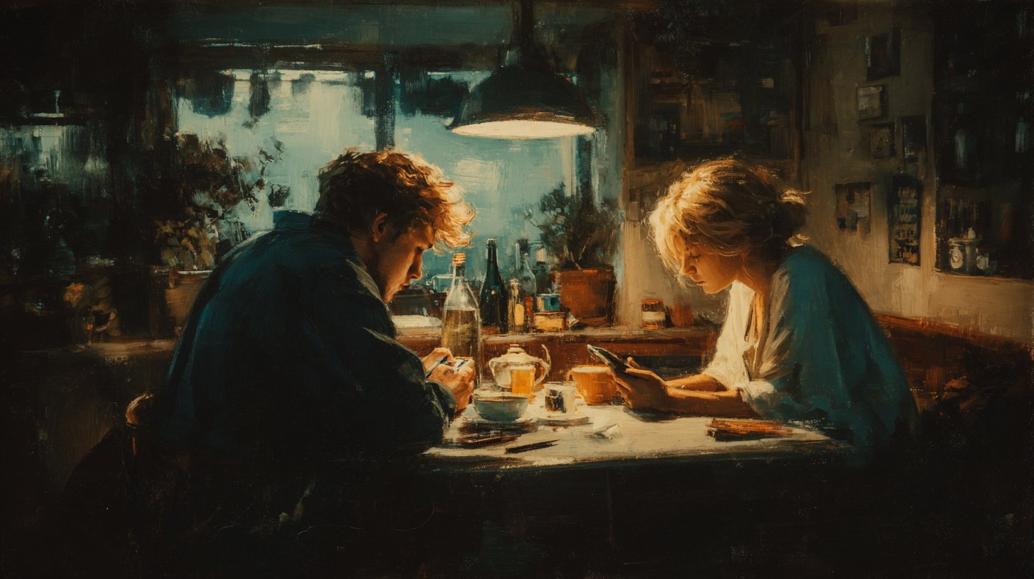 Ein eindrucksvolles Bild, das Kommunikationsmangel illustriert.