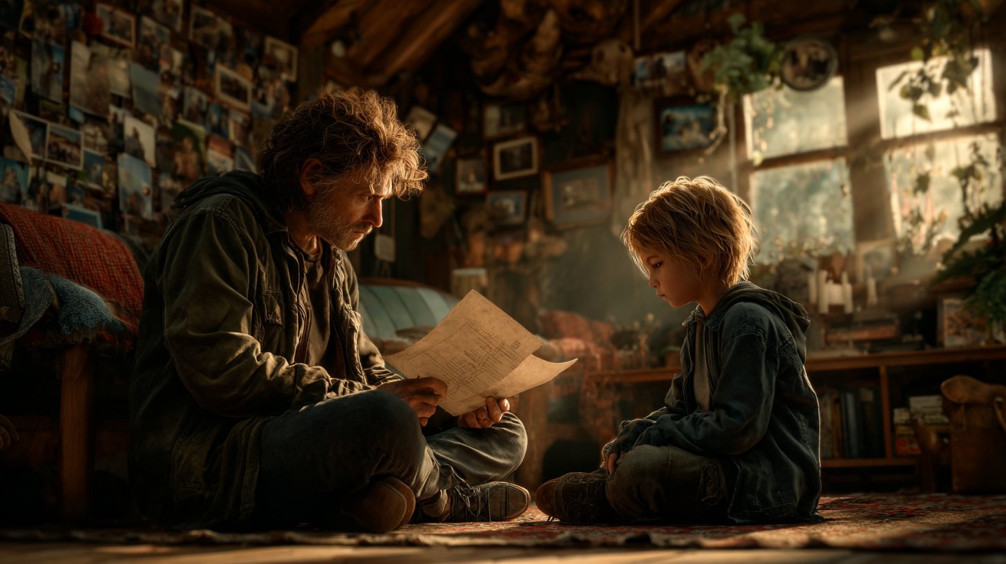 Ein besorgter Blick auf das Zeugnis.