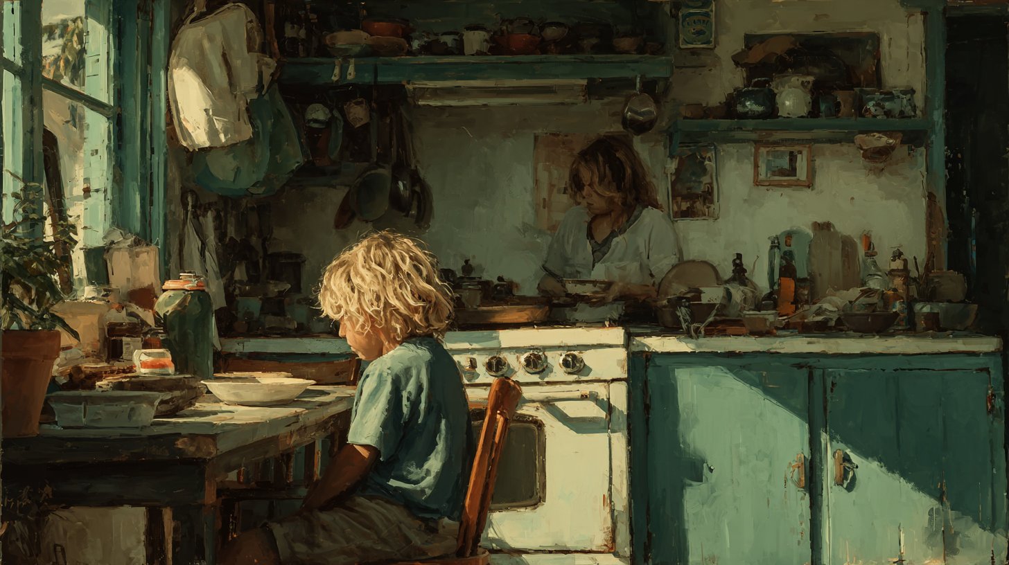 Emotionale Vernachlässigung am Küchentisch.