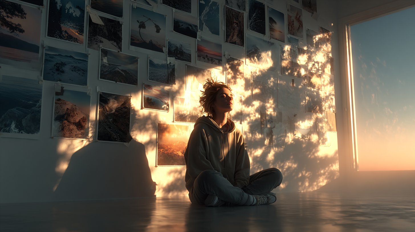 Visualisierung von Zielen in einem inspirierenden Raum.