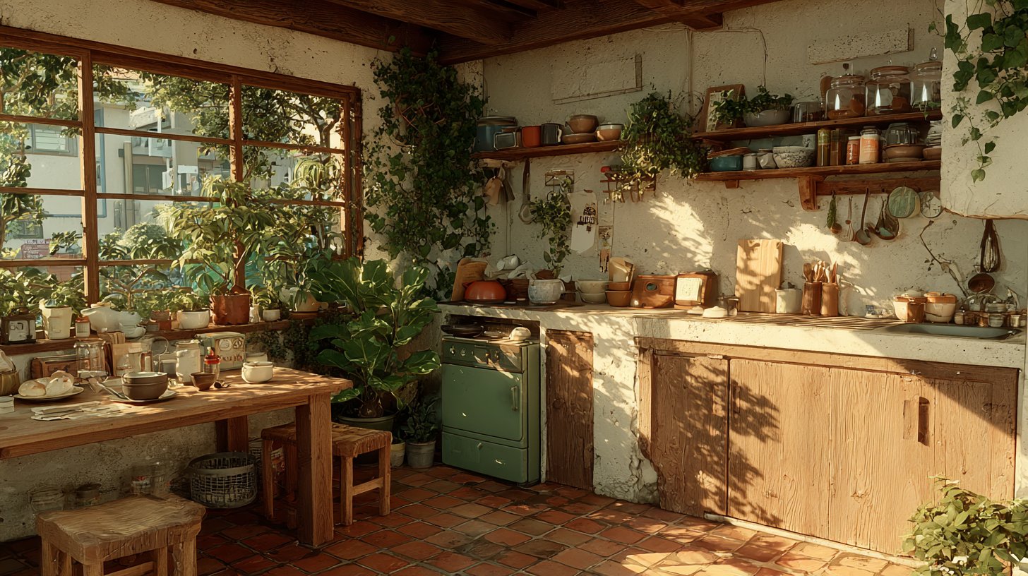 Gemütliches Wohnzimmer mit kreativen Aktivitäten und Inspiration.