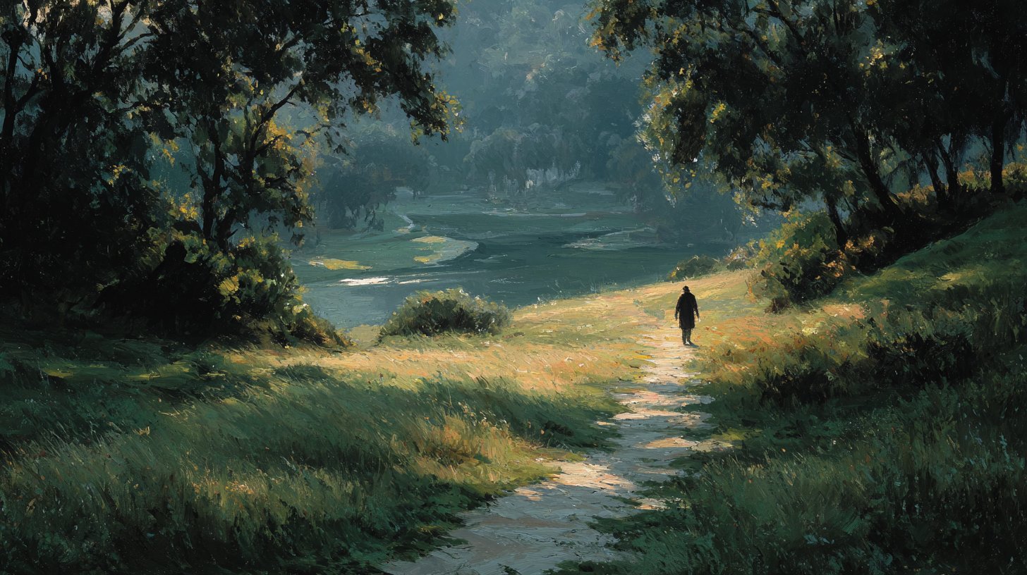 Eine Schatztruhe voller bunter Rollen in einem mystischen Wald – versteckte Lektionen des Lebens.