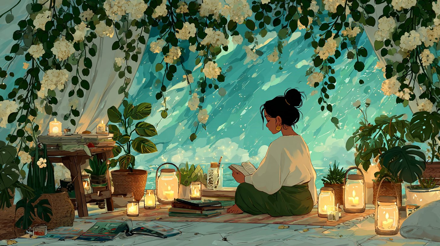 Un santuario di autocura sereno.