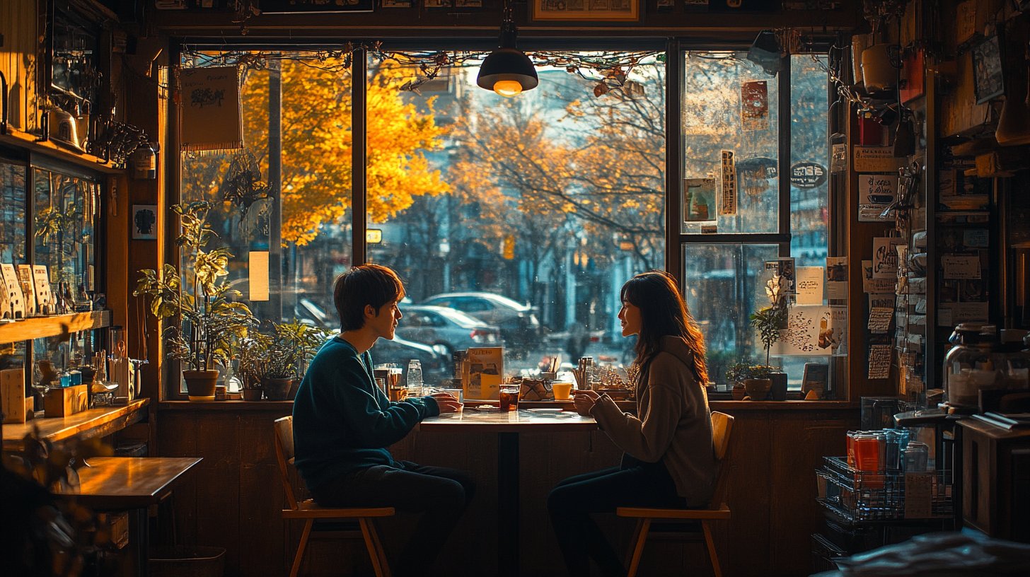 Ein gemütliches Café mit tiefen Gesprächen.