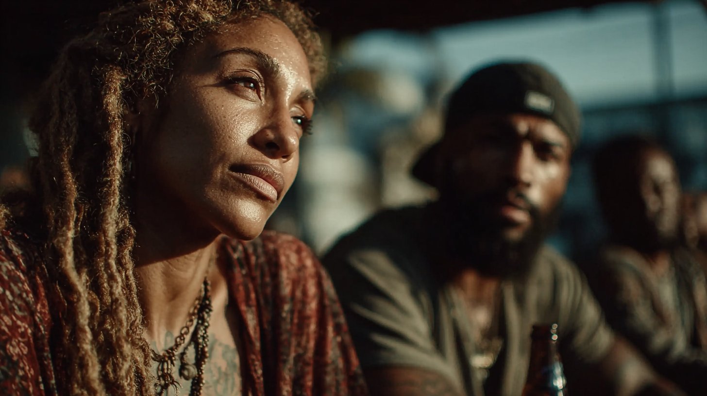 Eine Gruppe von Menschen diskutiert ernst über Herausforderungen im Tauschhandel.