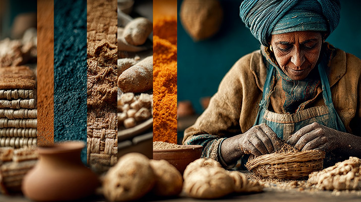 Kunsthandwerker schaffen authentische handgemachte Produkte.