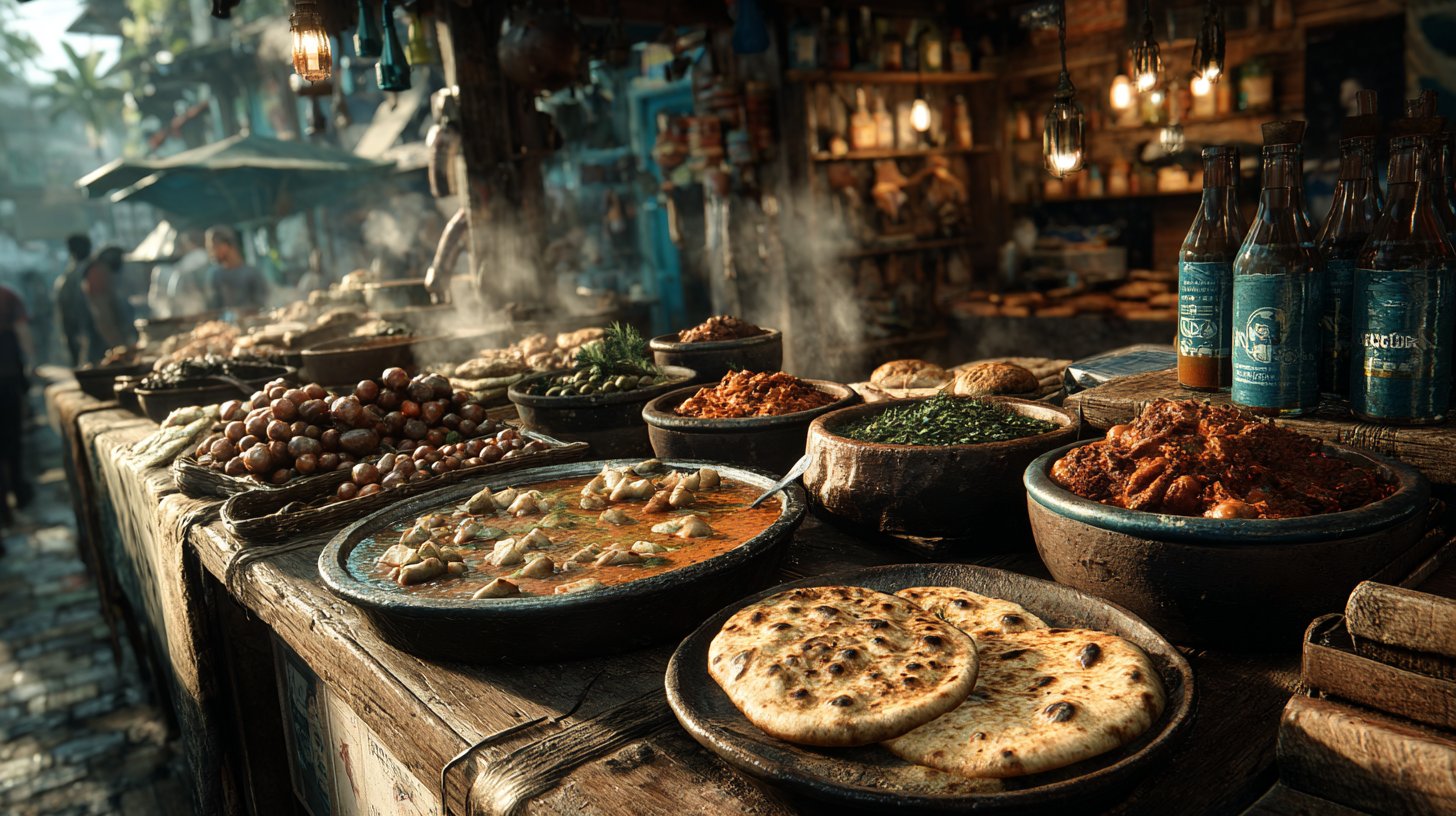 Ein lebendiger Markt voller Aromen, Farben und fröhlicher Gespräche.