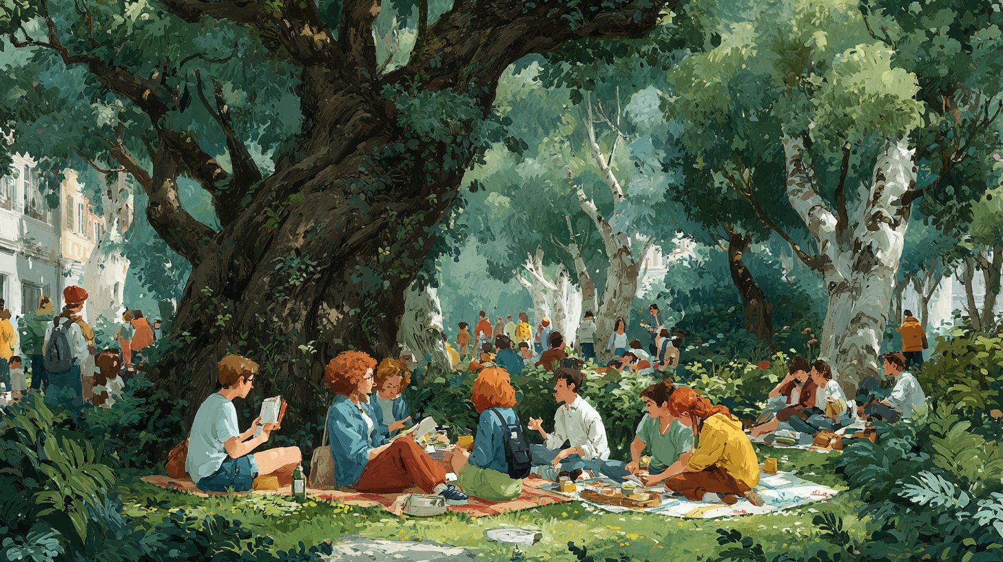 Eine Gemeinschaft erlebte Freude und Verbindung auf dem lokalen Markt.