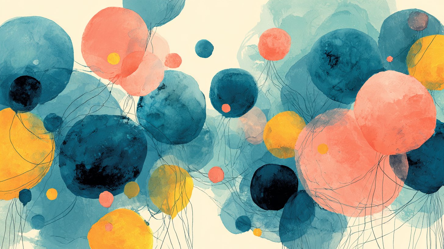 Abstrakte Darstellung von Kommunikationsbarrieren, verwischte Sprechblasen symbolisieren Missverständnisse.