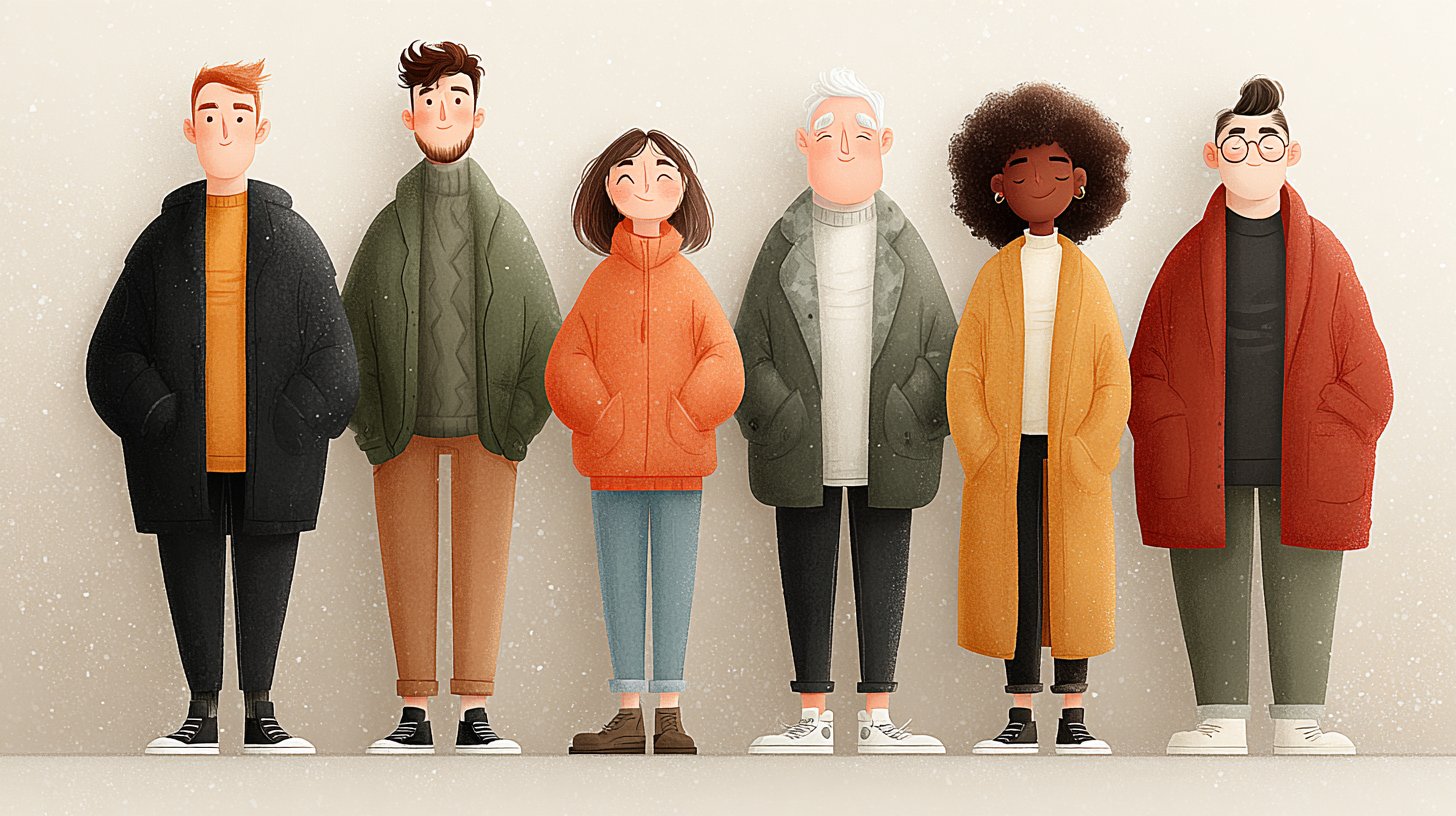 Vielfältige Menschen zeigen positive Körpersprache und Offenheit.