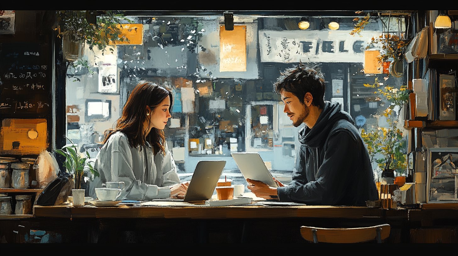 Spazio tra due persone suggerisce distanza.