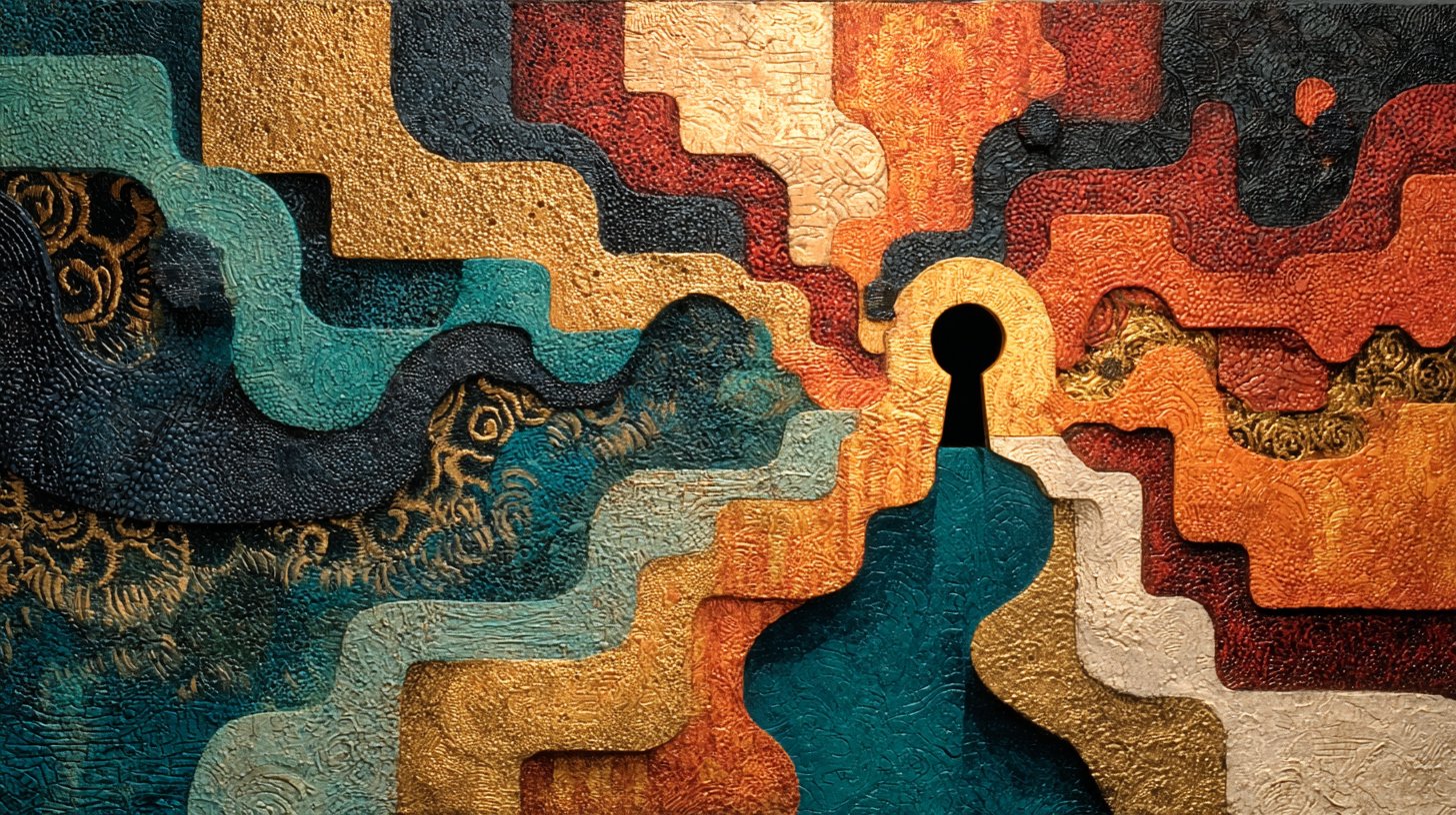 Abstract representation of decision-making challenges.