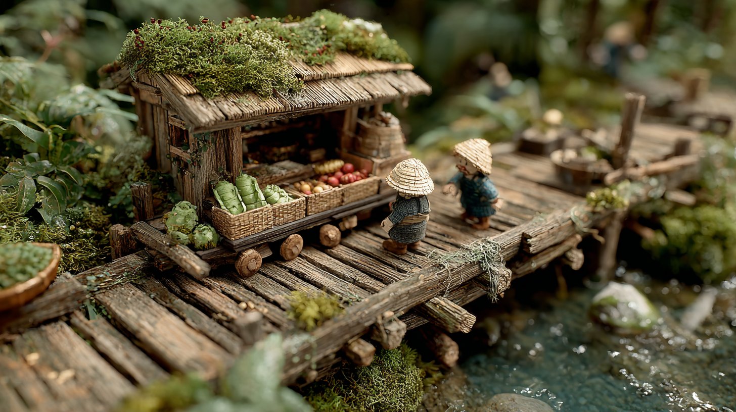 Handwerker schaffen umweltfreundliche Möbel aus nachhaltigen Materialien.