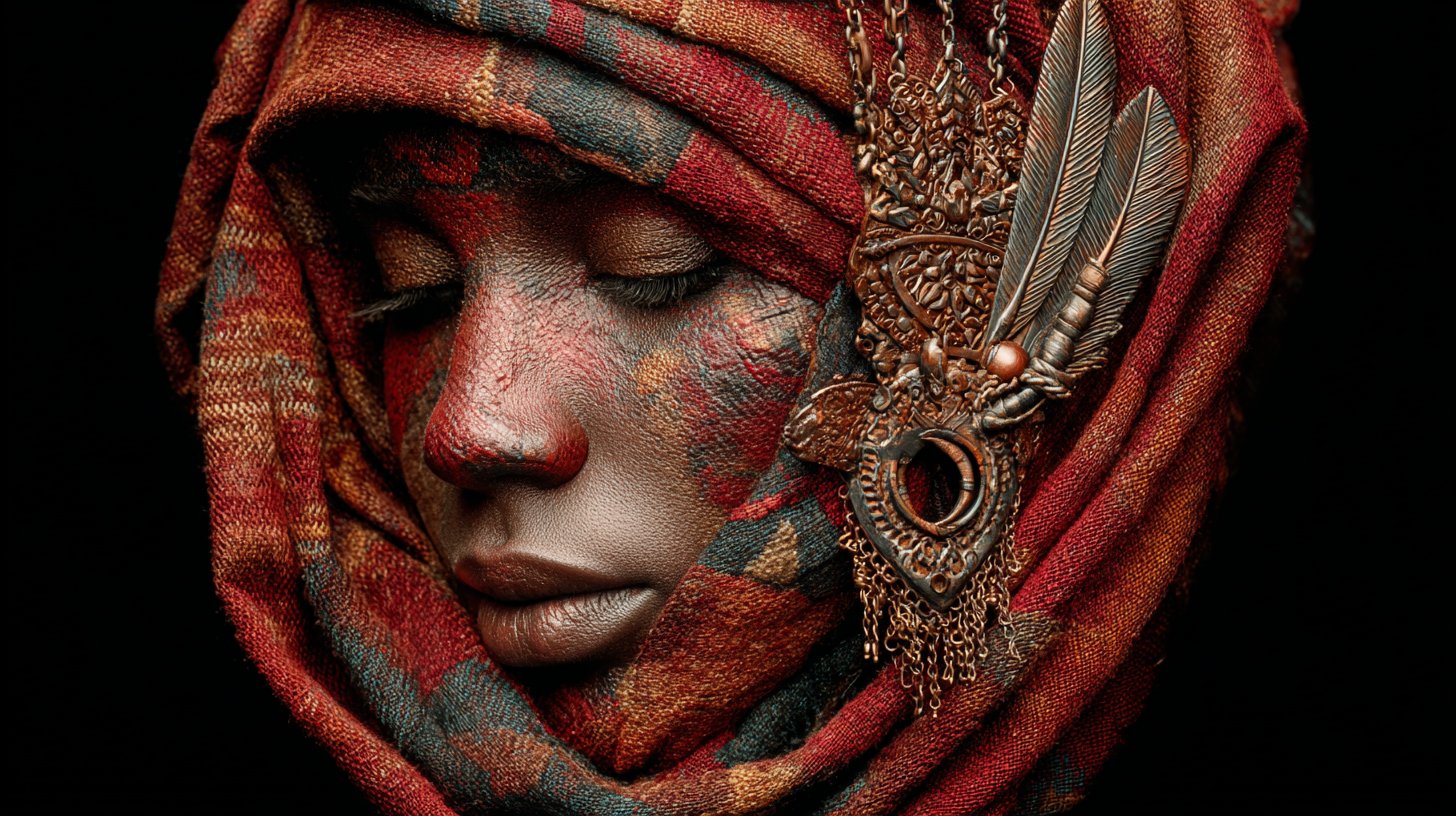 Einzigartiges handgefertigtes Schmuckstück auf einfacher Kulisse.