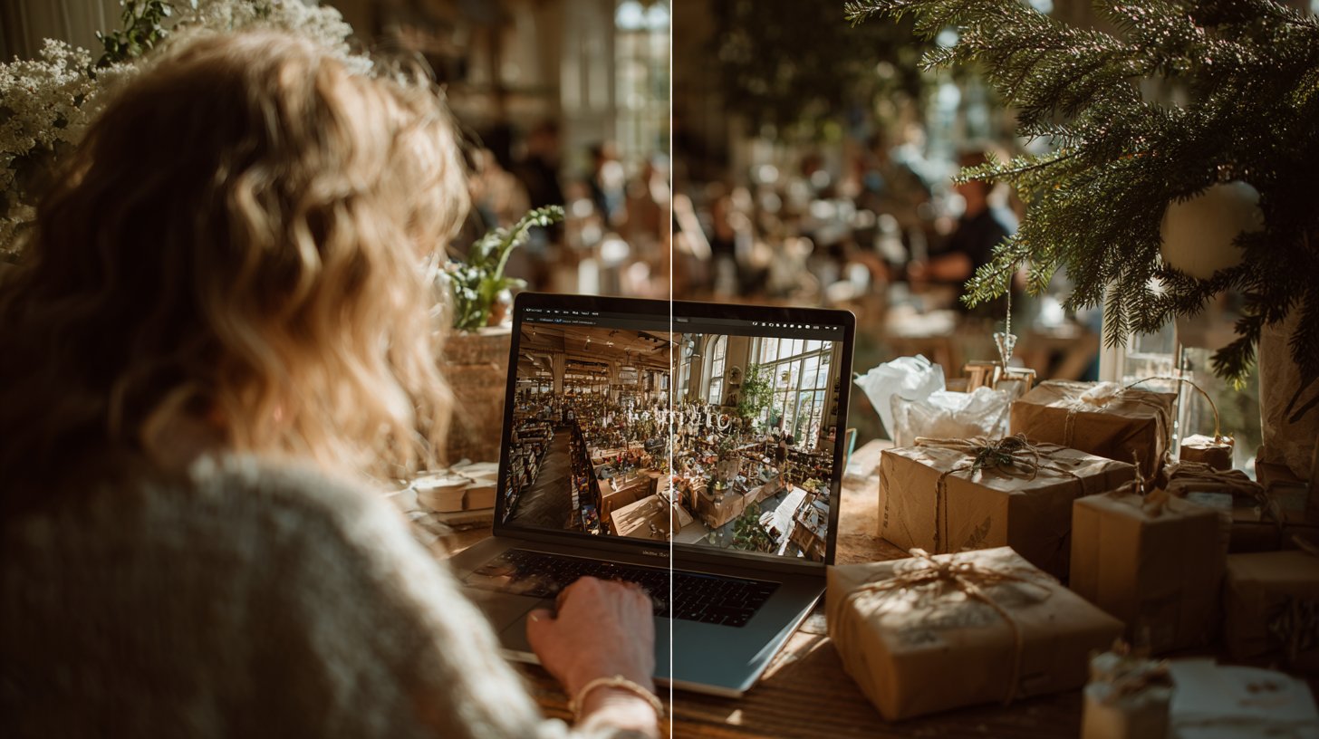 Online-Shopping trifft auf lokale Geschäfte.