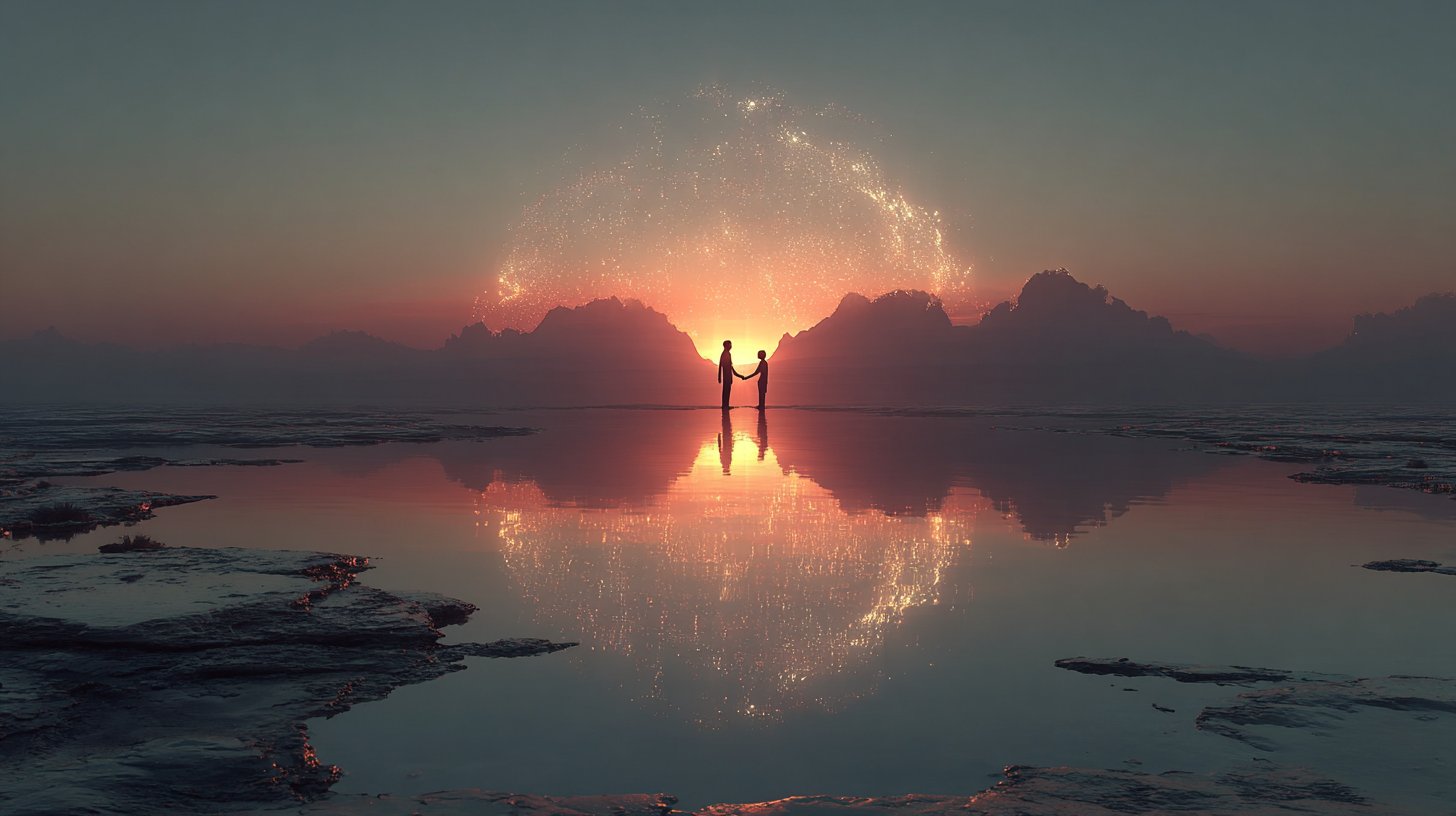 Ein symbolisches Bild, das Vertrauen und Sicherheit in Beziehungen darstellt.