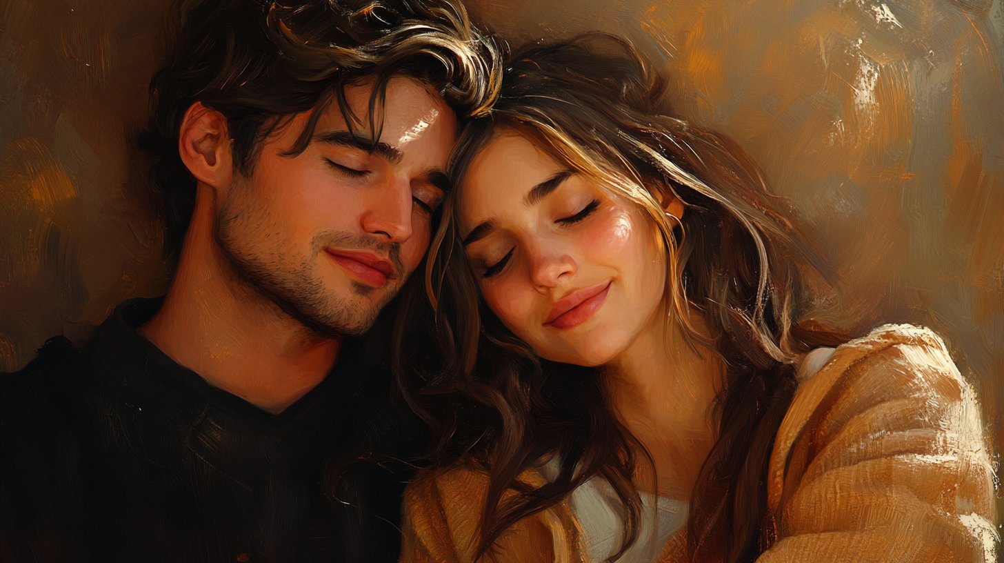 Ein unterstützendes Paar, das in einer gemütlichen Ecke Trost spendet.