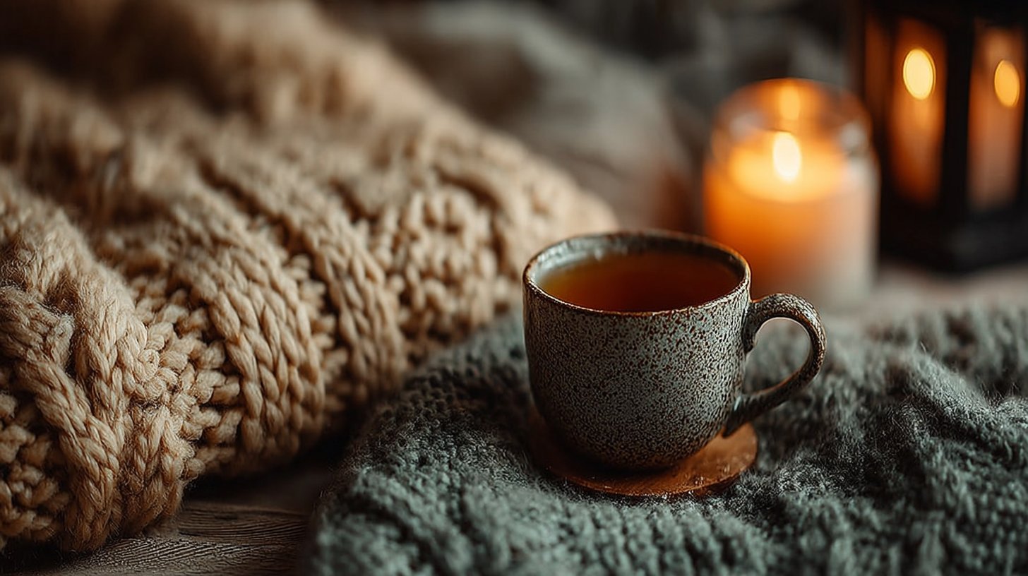 Envuelto en autocuidado y tranquilidad.