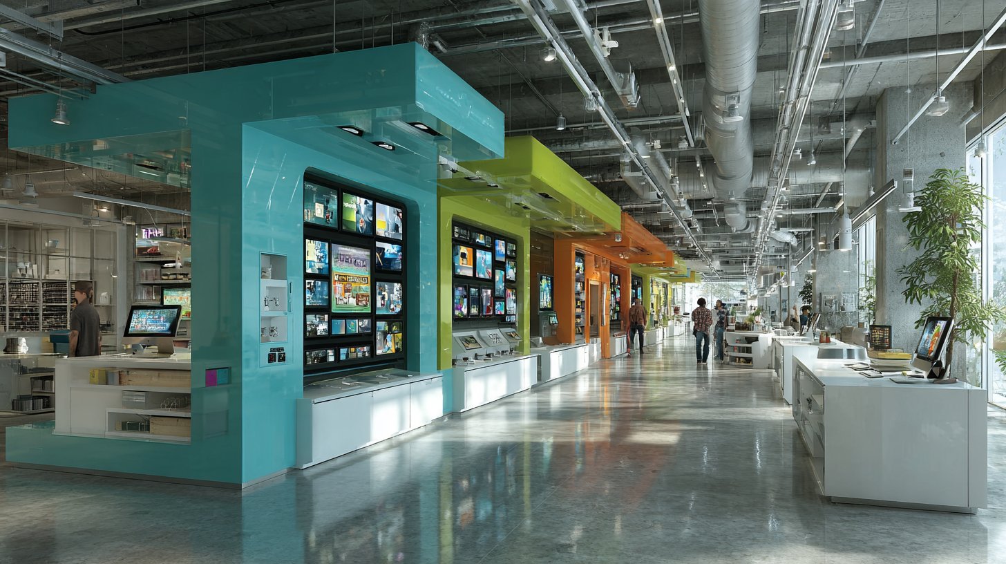 Lebhafte Einkaufsaktivitäten von diversen Kunden.