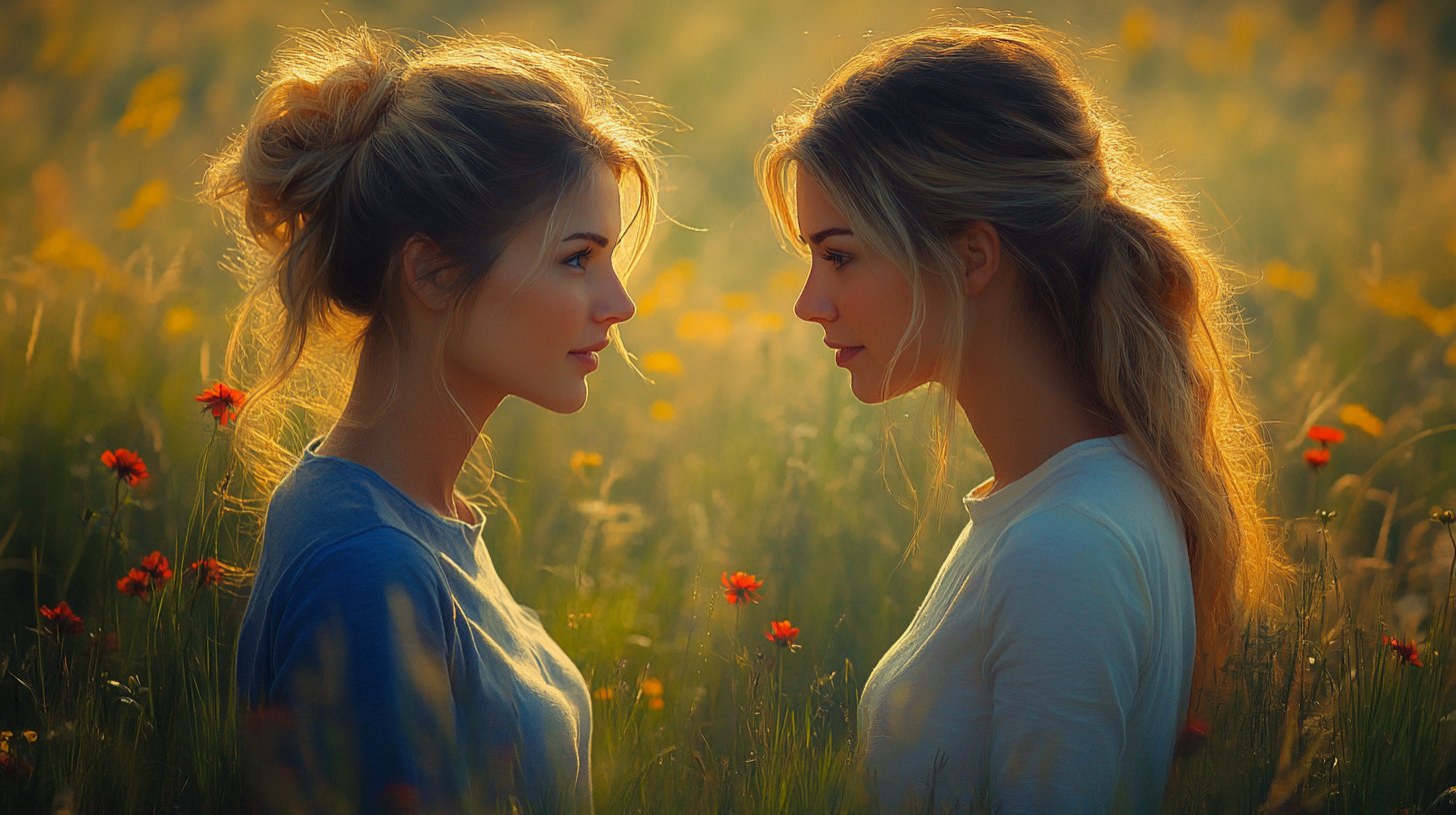 Des amis discutent sincèrement à l'extérieur.