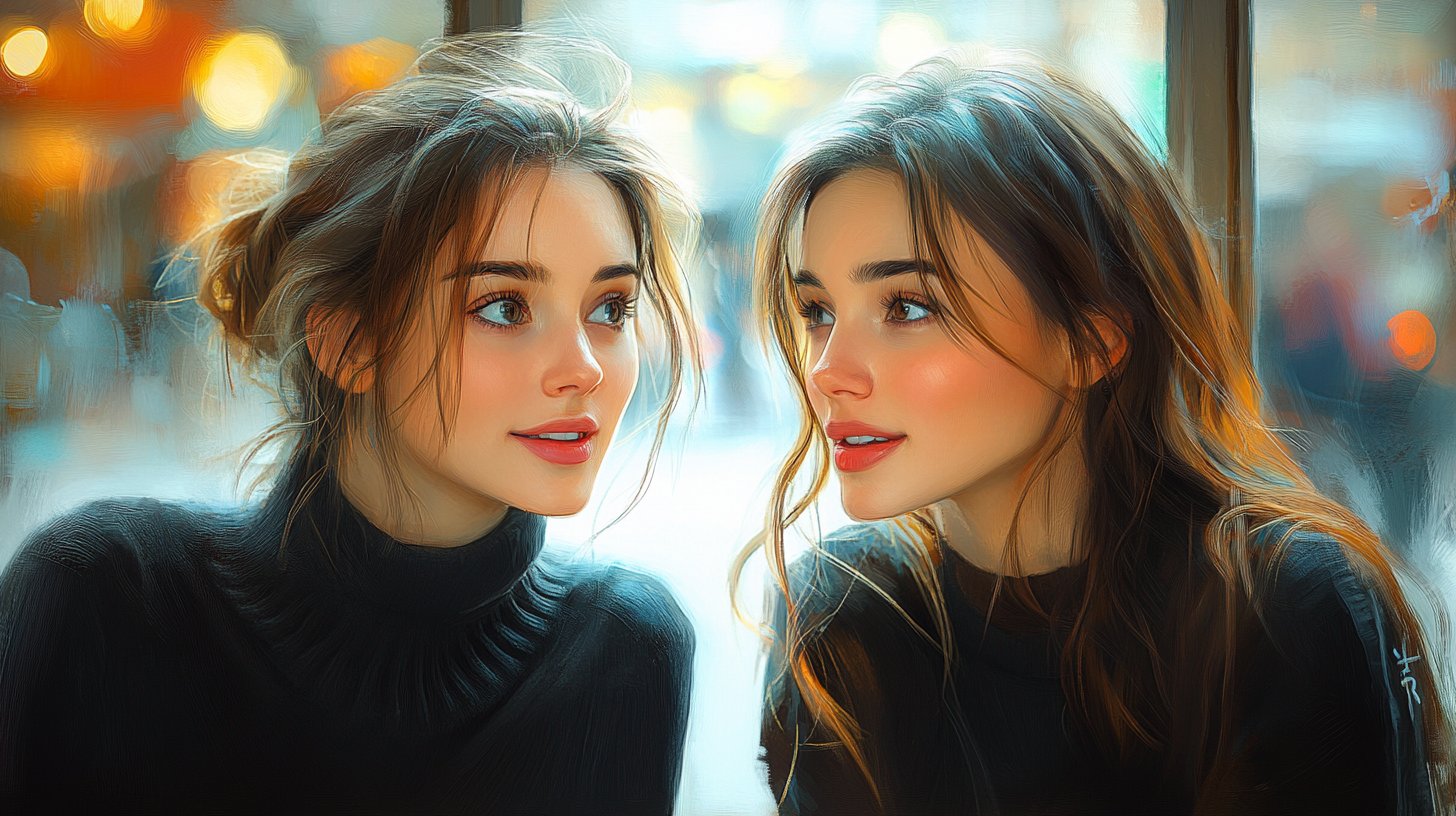 Conversations sincères dans une lumière douce.