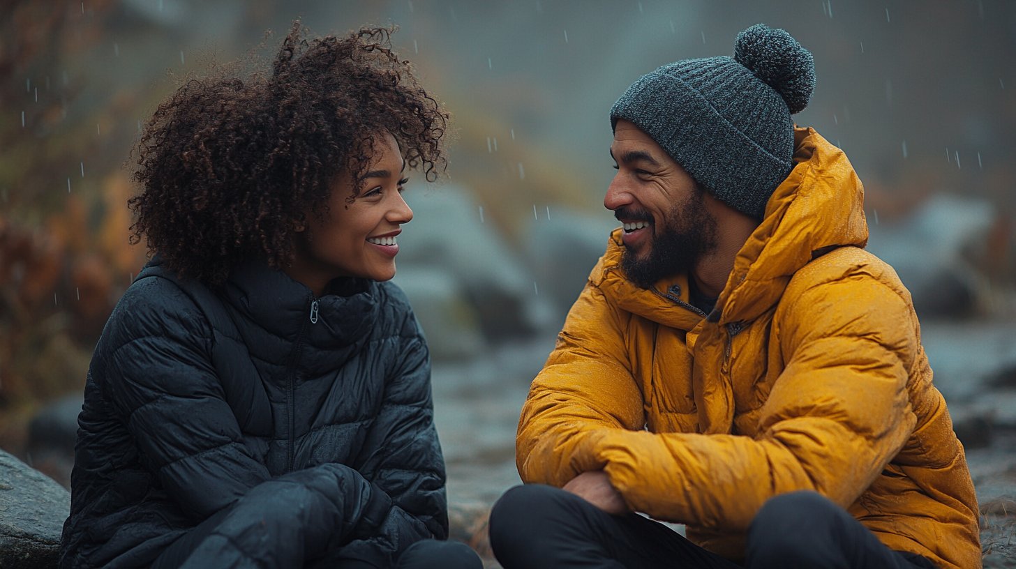 Un couple profitant de moments ensemble dans la nature.