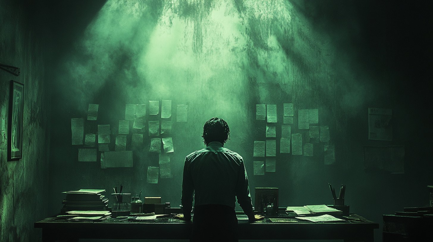 Isolation in einem leeren Raum.