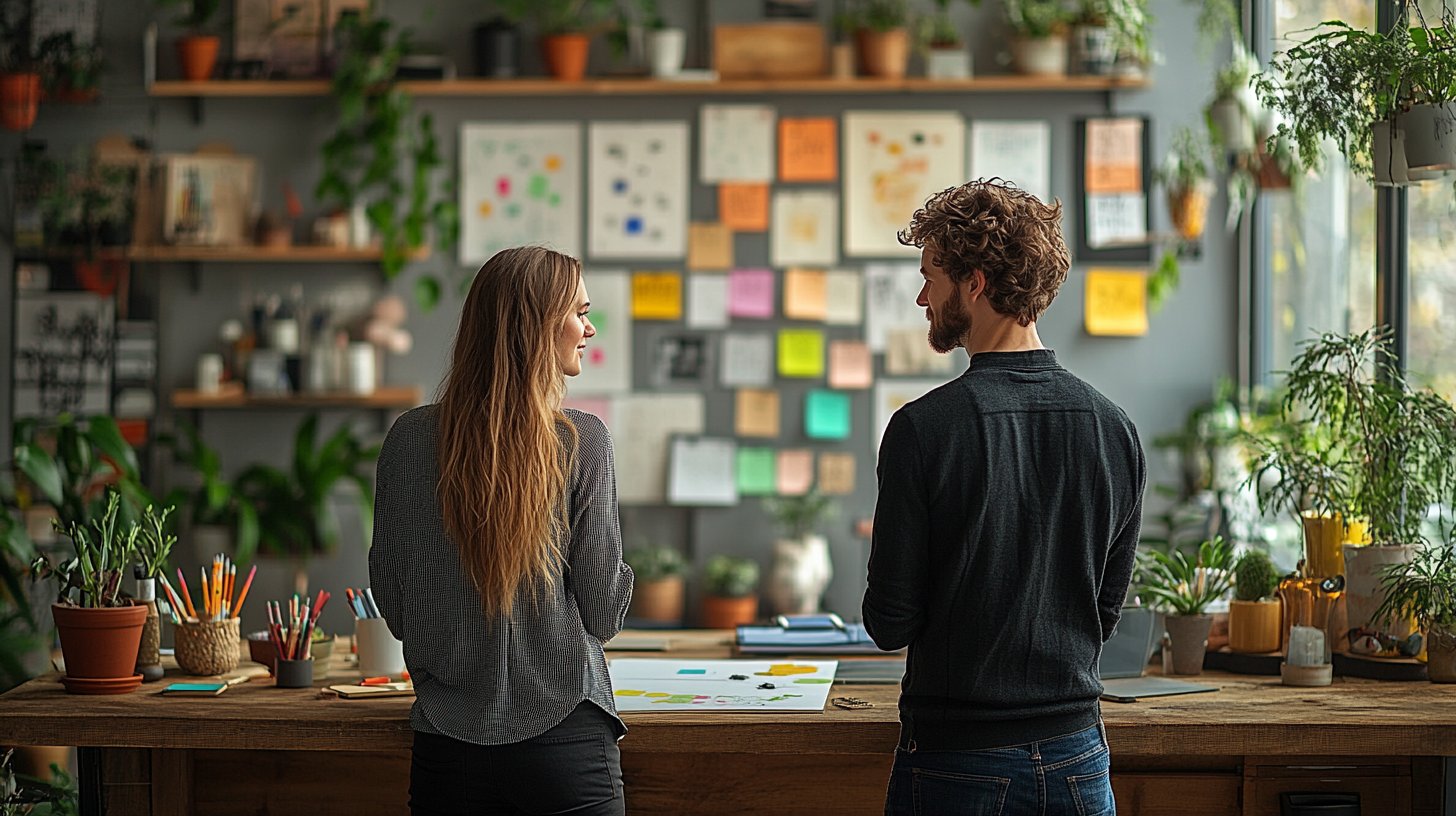 A creative brainstorming session among friends sharing dreams.