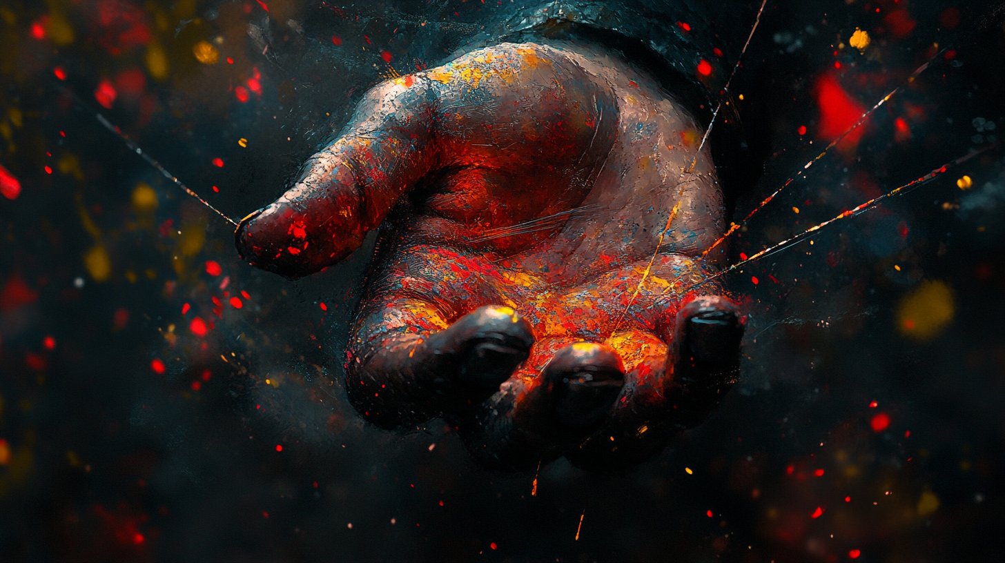 Puppenschnüre, die von einer weiblichen Hand gehalten werden, symbolisieren Kontrolle.