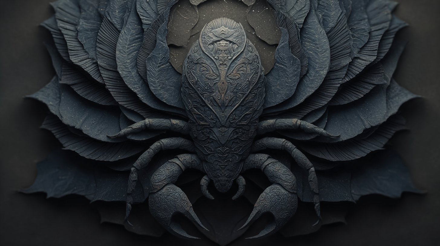 Il simbolo oscuro dello Scorpione emana intensa segretezza.