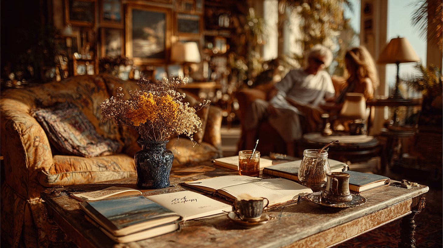 Ein Paar schreibt ihre Beziehungsziele auf.