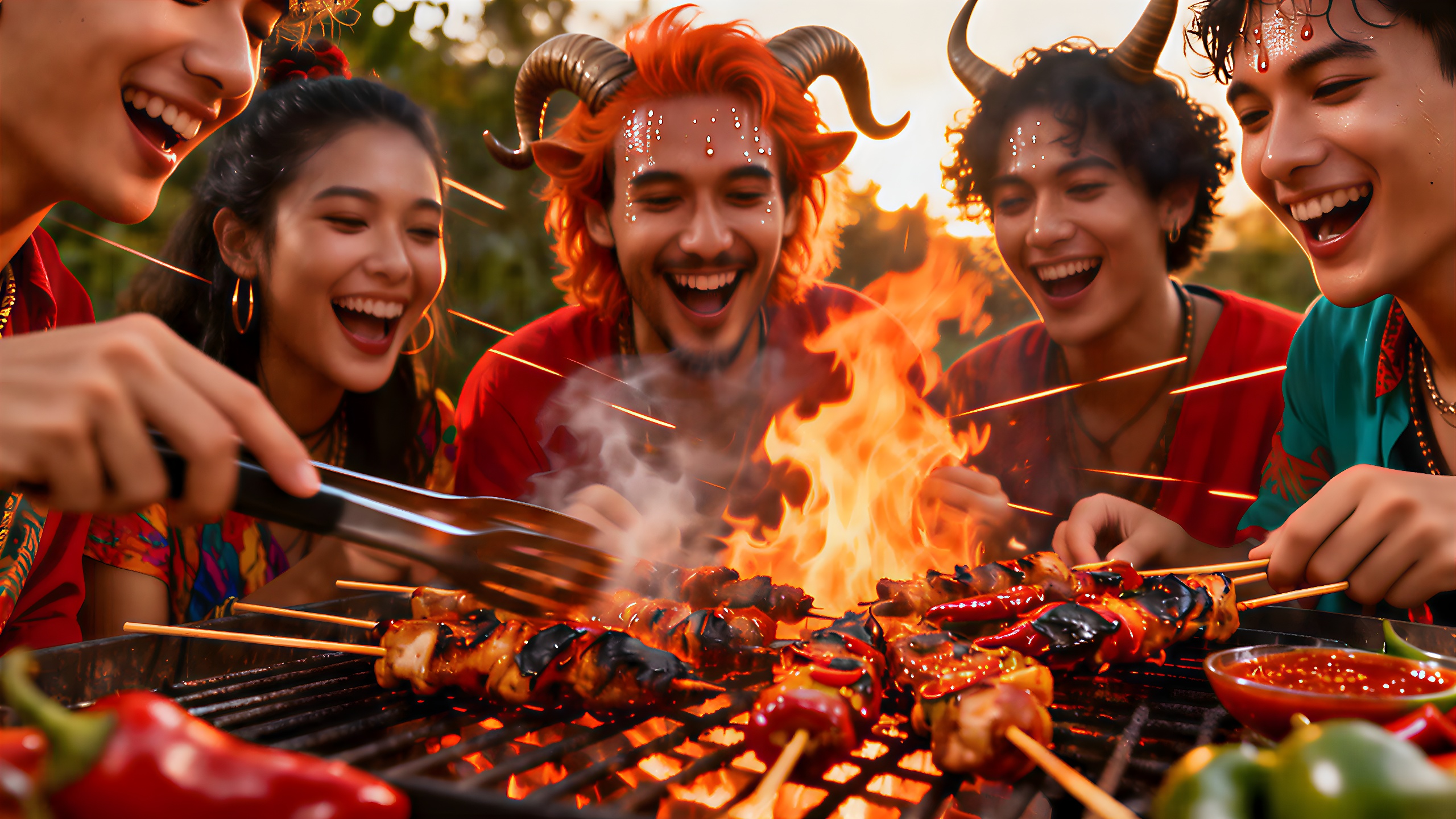 Feurige Grillrunde voller Leidenschaft.